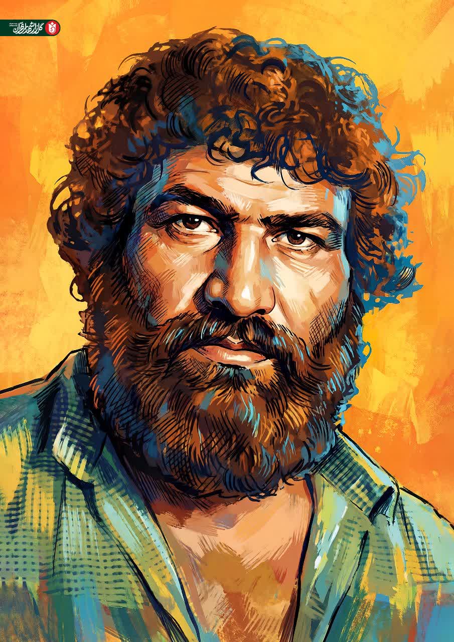 تصویرسازی چهره شهید شاهرخ ضرغام